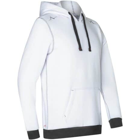 Kübler Pulse Handcraft Hoodie Weiß/Anthrazit Gr. L